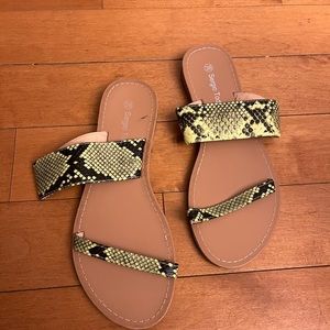 Lime green sandals